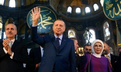 أردوغان يوقع مرسوما يقضي بفتح "آيا صوفيا " كمسجد (صورة)