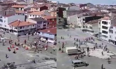 إسطنبول..حي يتحول لساحة حرب اثر شجار كبير (فيديو)