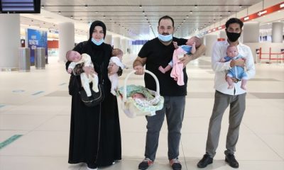 تركيا تعيد عائلة وُلد لها خمسة توائم من السعودية إلى البلاد (صور)