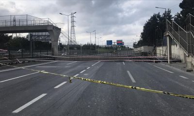 انهيار جسر في منطقة سلطان أيوب باسطنبول (فيديو)