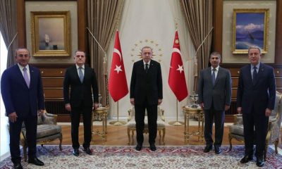 أردوغان يلتقي وزير الخارجية الأذربيجاني في أنقرة