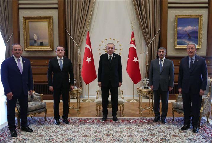 أردوغان يلتقي وزير الخارجية الأذربيجاني في أنقرة