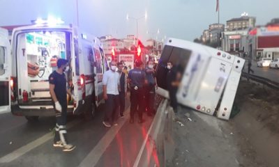 انقلاب حافلة وإصابة 9 أشخاص في اسطنبول