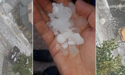 تساقط أمطارغزيرة مصحوبة بحبات كبيرة من البرد في إسطنبول (شاهد)