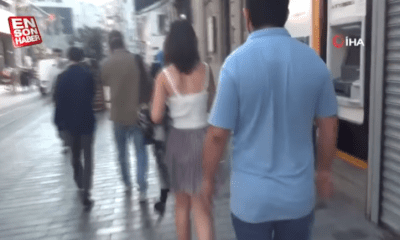 تحرش رجل بفتاة نهاراً وسط شارع الاستقلال في إسطنبول (فيديو)
