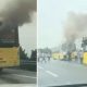 اندلاع حريق في حافلة نقل عام بإسطنبول