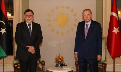انتهاء لقاء الرئيس أردوغان والسراج في إسطنبول