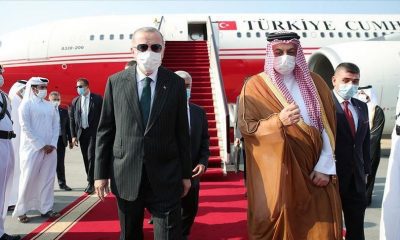 الرئيس أردوغان يصل العاصمة القطرية في زيارة رسمية