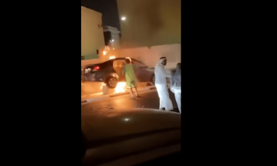 شهامة أم تهور؟ شاب يعرض حياته للخطر استجابة لنداء من سيدة خليجية (فيديو)