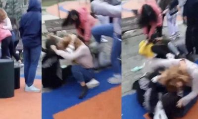 شاهد بالفيديو شجار بين فتيات على شاب في ولاية بورصة