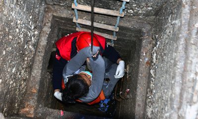 سقوط امرأة تركية حامل بحفرة عمقها 6 أمتار (صور)
