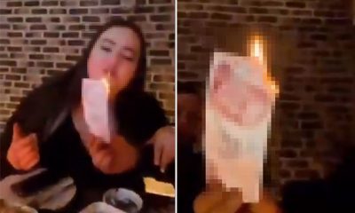 فتاتان تثيران غضب الأتراك بعد حرقهم للأموال لهذا السبب؟ (فيديو)