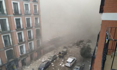 انفجار شديد في مبنى بالعاصمة الإسبانية مدريد (فيديو)