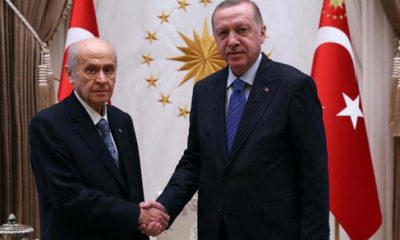 الرئيس أردوغان يزور زعيم حزب الحركة القومية دولت بهجلي في منزله