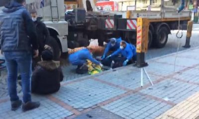 وفاة عامل إعلانات بطريقة مروعة في ولاية ريزه التركية (فيديو)