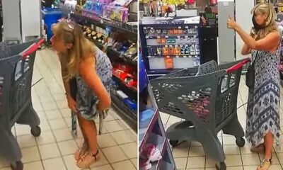 اوكرانية تخلع ملابسها الداخلية وتتخذها كمامة ضمن أحد مراكز التسوق (فيديو)