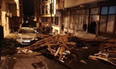 أضرار مادية بسبب العاصفة في إسطنبول (شاهد)