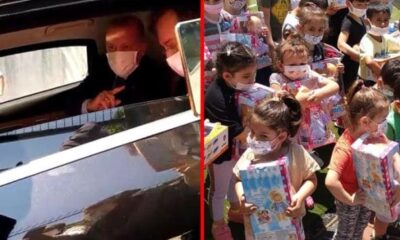 شاهد..الرئيس أردوغان يوزع الهدايا والألعاب على الأطفال في اسطنبول
