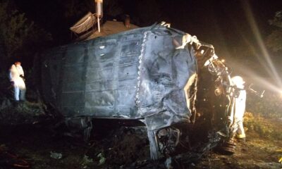 عشرات القتلى والجرحى في حادث سير لحافلة تقل مهاجرين غير شرعيين.. فيديو