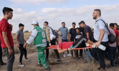 إصابة أكثر من 20 فلسطيني خلال تفريق الجيش الإسرائيلي مسيرة سلمية شرق غزة