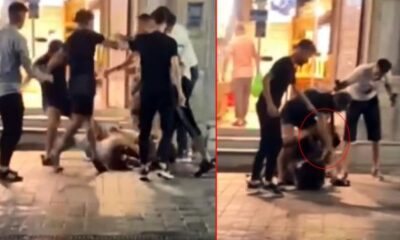 بالفيديو: شاب تركي يعتدي على سيدة أثناء محاولته فض شجار في إسطنبول