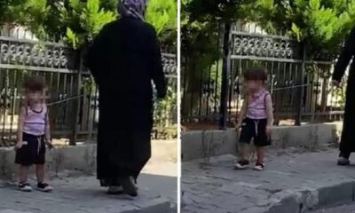 فيديو يثير غضب الأتراك.. سيدة تقوم بربط طفل والتنزه معه