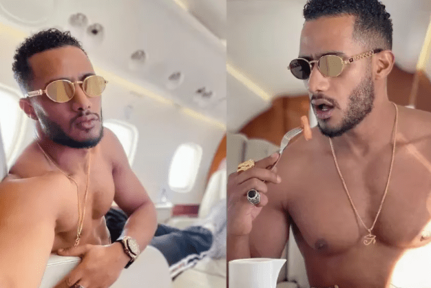 فيديو رقص محمد رمضان مع مضيفات الطيران يشعل ضجة .. ويظهر عارياً في طائرته!