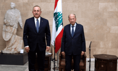 تشاووش أوغلو يبحث مع عون سبل تطوير العلاقات بين لبنان وتركيا ويعلق على الأزمة مع الخليج