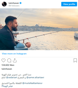 تيم حسن ينشر الصورة الأولى له من كواليس تصوير فيلم “الهيبة” في إسطنبول