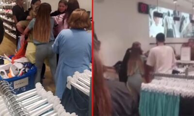 بسبب قطعة ملابس.. قتال بين سيدتين في مركز تجاري بإسنيورت (فيديو)