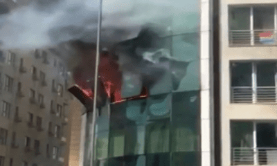 حريق مخيف في مجمع سكني بإسطنبول