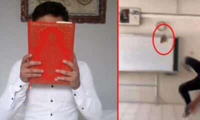 بالفيديو: هكذا دافع الطالب الذي ركل القرآن الكريم عن نفسه