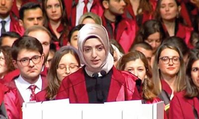 جامعة إسطنبول.. احتفاء بكلمة إحدى المتفوقات بكلية الطب خلال حفل التخرج