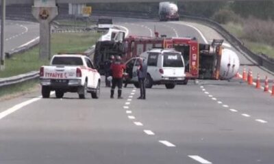 بسبب انقلاب ناقلة غاز... إغلاق الطريق بين أنقرة واسطنبول أمام حركة المرور