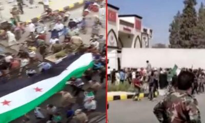 احتجاجات وردود فعل غاضبة من السوريين بعد تصريحات وزير الخارجية التركي (فيديو)