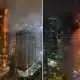 حريق في برج مكون من 24 طابقاً في اسطنبول (فيديو)