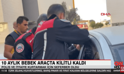 بطريقة خاصة بالسوريين.. شاب ينقذ طفلة تركية علقت داخل سيارة|فيديو