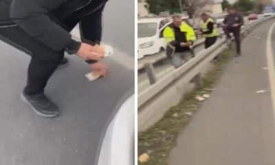حدث غريب في اسطنبول! تم إلقاء 3 ملايين ليرة على الطريق