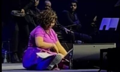 لحظة سقوط شيرين على المسرح: بكرا السوشيال ميديا هتتقلب