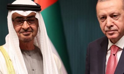 رئيس الإمارات يغرد باللغة التركية عقب لقائه أردوغان