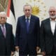 أردوغان يستقبل محمود عباس وإسماعيل هنية في أنقرة