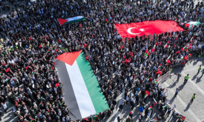 إسطنبول.. مظاهرة للتنديد بالعدوان الإسرائيلي على غزة