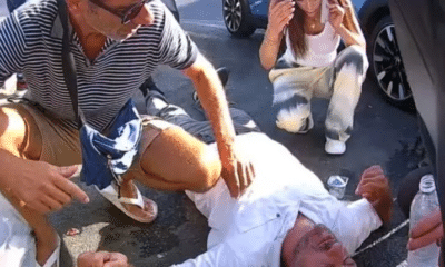 طبيب أجنبي ينقذ سائق سكوتر مصاب بعد حادث تصادم في إسطنبول