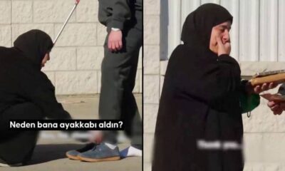 اشترت حذاء لشاب ضرير ومنحته نقودها.. سيدة سورية تثير مشاعر الأتراك (فيديو)