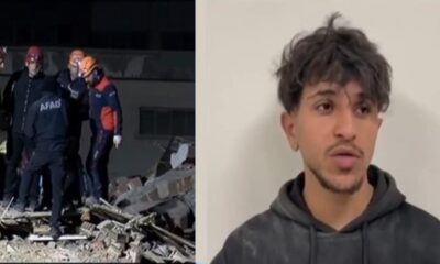 شاب سوري ينقذ سكان مبنى لحظة انهياره في مدينة قونية التركية (فيديو)