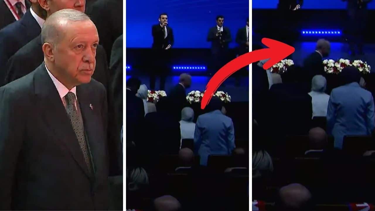 انسحاب مفاجئ لأردوغان من مؤتمر دولي.. ما الذي دار في المكالمة العاجلة؟