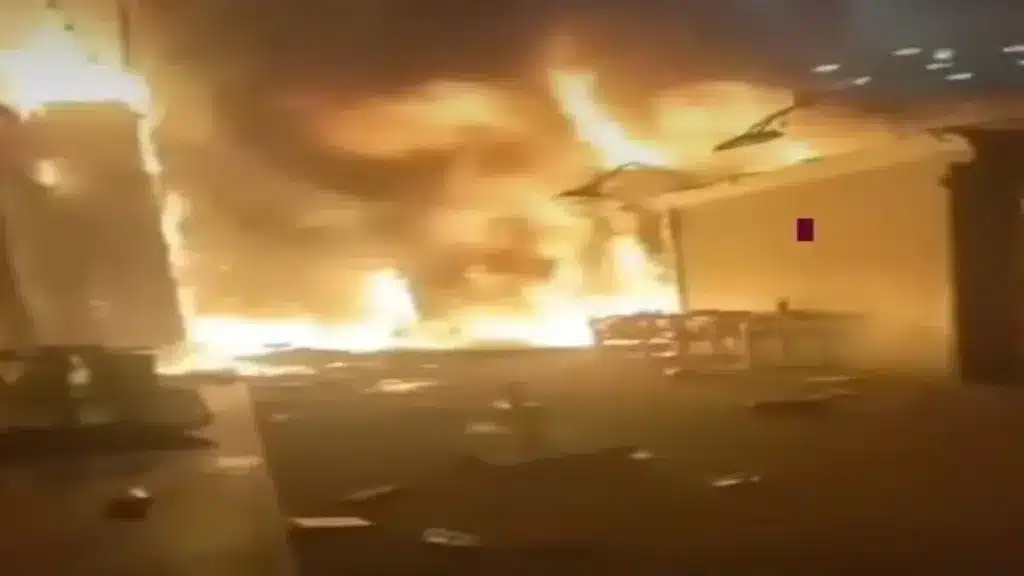 حريق محطة مترو شبرا الخيمة