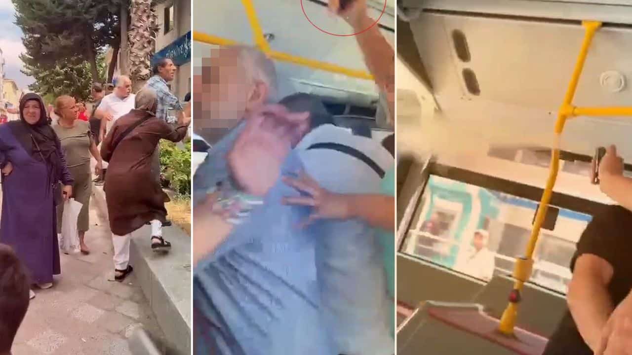 شجار في حافلة IETT بالفاتح يتحول إلى فوضى بعد استخدام رذاذ الفلفل (فيديو)