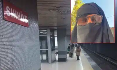 السلطات التركية تعتقل رجل يرتدي النقاب ويتجول في مترو الأنفاق (صورة)
