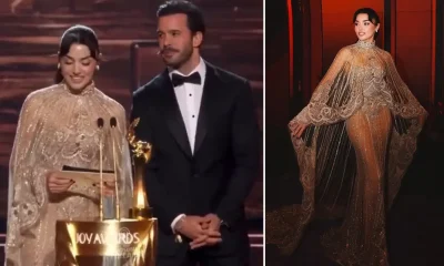 ممثلة تركية تشعل وسائل التواصل الاجتماعي بتحدثها العربية في حفل «جوي 2026»